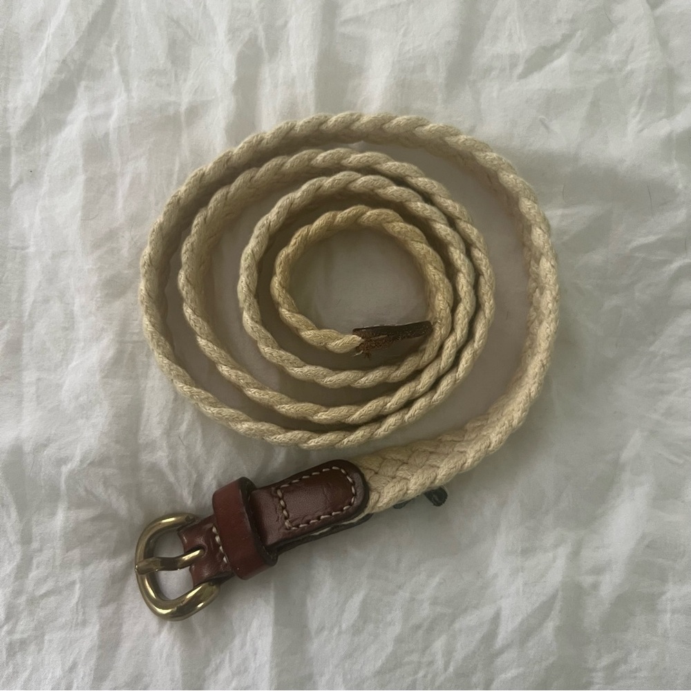 J. Crew Braided Cream Belt